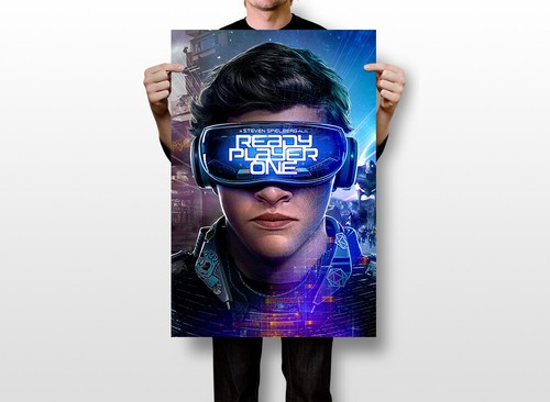 Affiche murale pièce Ready Player One Tye Sheridan Spielberg art cinématographique - AFFICHE 20x30 - Photo 2 sur 4