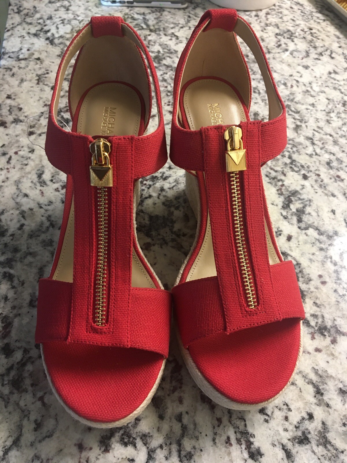 michael kors red espadrilles
