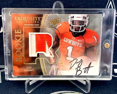 2010 EXQUISITE Gold Dallas Cowboys DEZ BRYANT Autograph AUTO