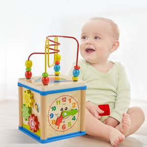 wooden cube activity centre