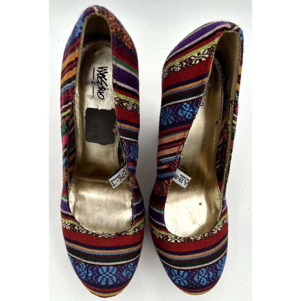 MOSSIMO SOX TAB Colorido Plataforma 5" Tacón de Cuña F16834584 Talla 6.5 Foto 2 de 4