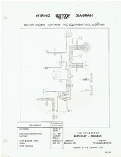 BRITISH ANZANI UNITWIN MOTORCYCLE ORIG. WIPAC WIRING DIAGRAM/PARTS LIST BULLETIN