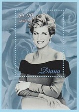 PRINCESS DIANA STAMP 1998 LIBERIA PRINCESS OF WALES MEMORIAL UNUSED MINI SHEET