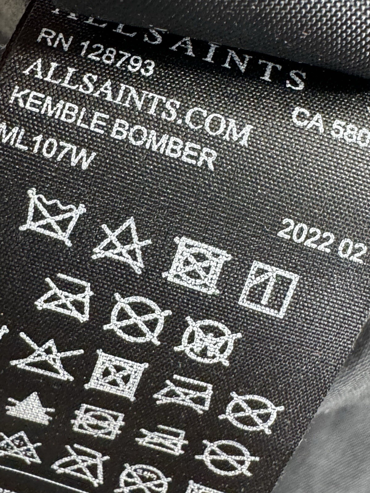 ALL SAINTS - SUEDE LEATHER Kemble Bomber Mens L / XL Jacket - EXCELLENT image 8