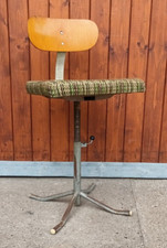 50er Vintage Office Chair Swivel Chair Workshop Chair Architects Wood Industry