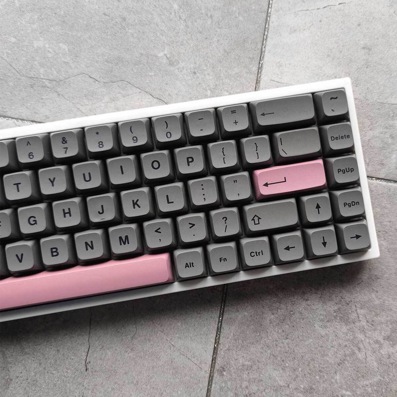 Gray PBT Keycaps Set XDA Profile 133 Key Customized for MX Mechanical Keyboards
