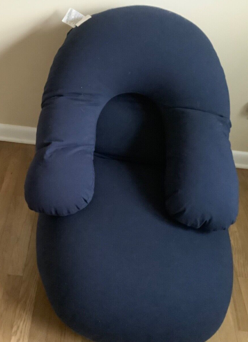 Moon Pod Bean Bag with Crescent Backrest (Navy Blue) eBay