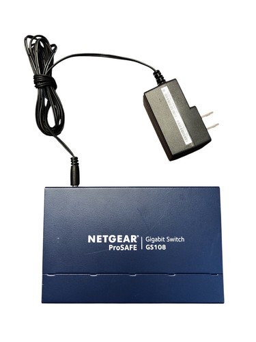 Netgear ProSafe GS108 v4 8-Port Gigabit Switch W/ Power Supply