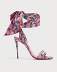 100%AUTH NEW WOMEN LOUBOUTIN SANDALE PINK DU DESERT 100 SILK HEEL/SANDALS US 9.5 — photo 2