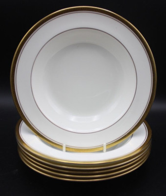 Coalport Elite Gold 6er Set Schalen mit Rand 8 Zoll