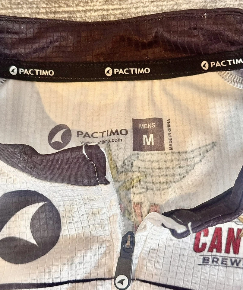 Camiseta Pactimo Para Hombre Mediana Blanca Roja Negra Rio Ciclismo Alburquerque Foto 2 de 4