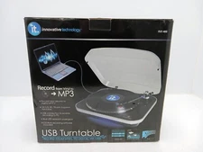 IT Innovative Technology ITUT-400 USB Turntable Record Player - NEW OPEN BOX