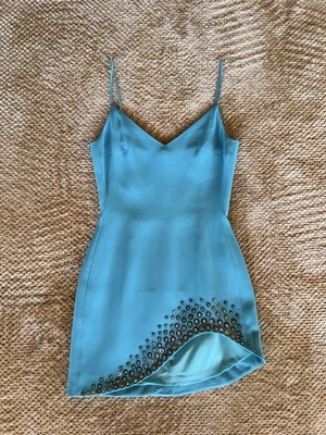 knee length dresses for ladies ASHA by Ashley McCormick Turquoise Alice Mini Dress – Asha By ADM main image 0
