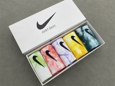 5 Pairs Nike Everyday Multicolor Ankle Socks Women's Size L 8-12 w/box