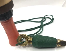 VINTAGE Ted Williams Adjustable Crow Call & Original Brass Canada Mockingbird