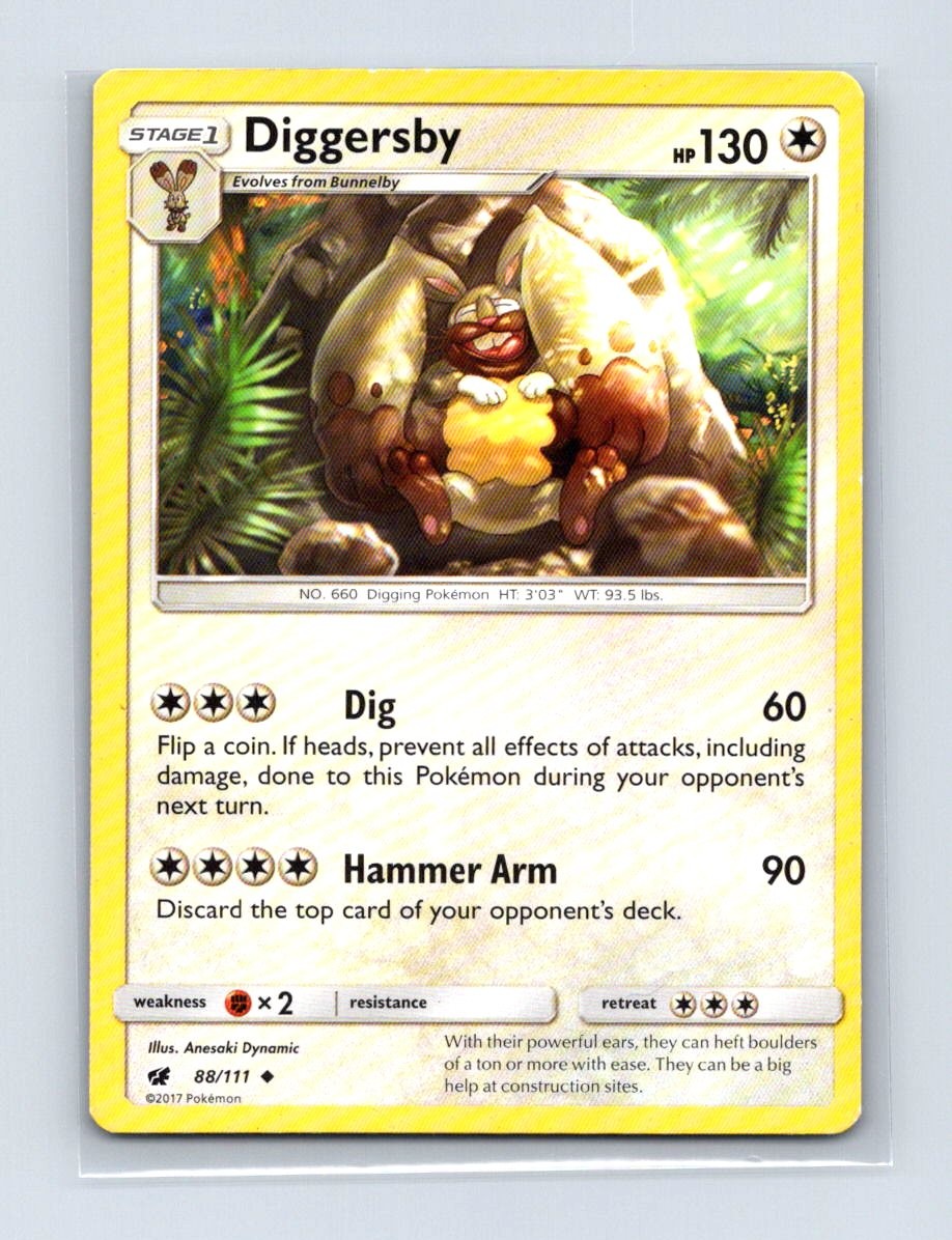 Diggersby 88/111 Uncommon Crimson Invasion Pokemon Lightly Played