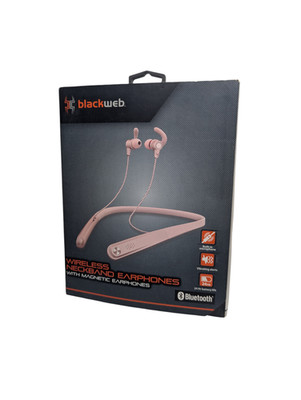 Blackweb Wireless Neckband Bluetooth Headset Rose Gold BWD19AAH05 Open Box