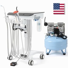 Dental Mobile Delivery Cart Adjustable Treatment Unit GU-P302S Air Compressor