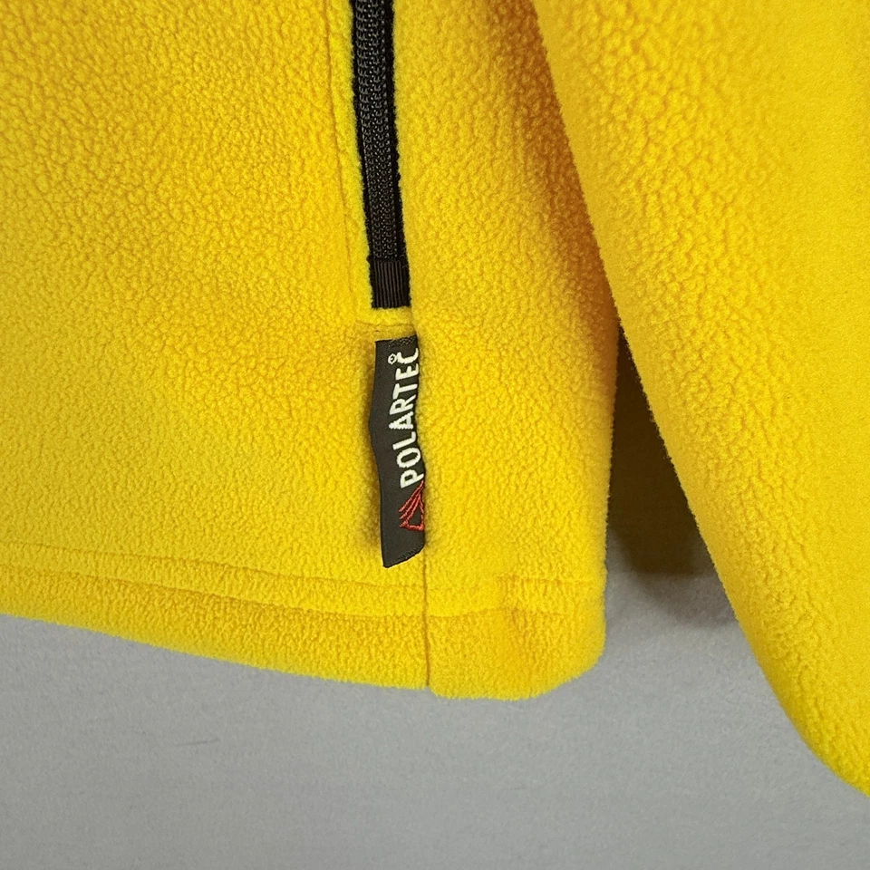 Suéter pulôver masculino vintage polo esporte Ralph Lauren lã 2XL amarelo 1/4 zíper - Imagem 2 de 4