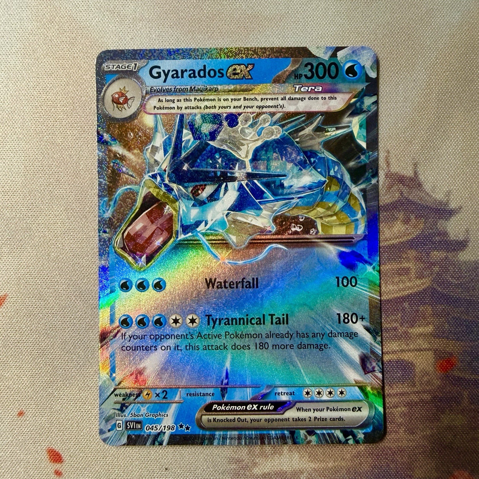Gyarados ex 045/198 SV01: Scarlet & Violet Ultra Rare Holo Pokemon Card NM