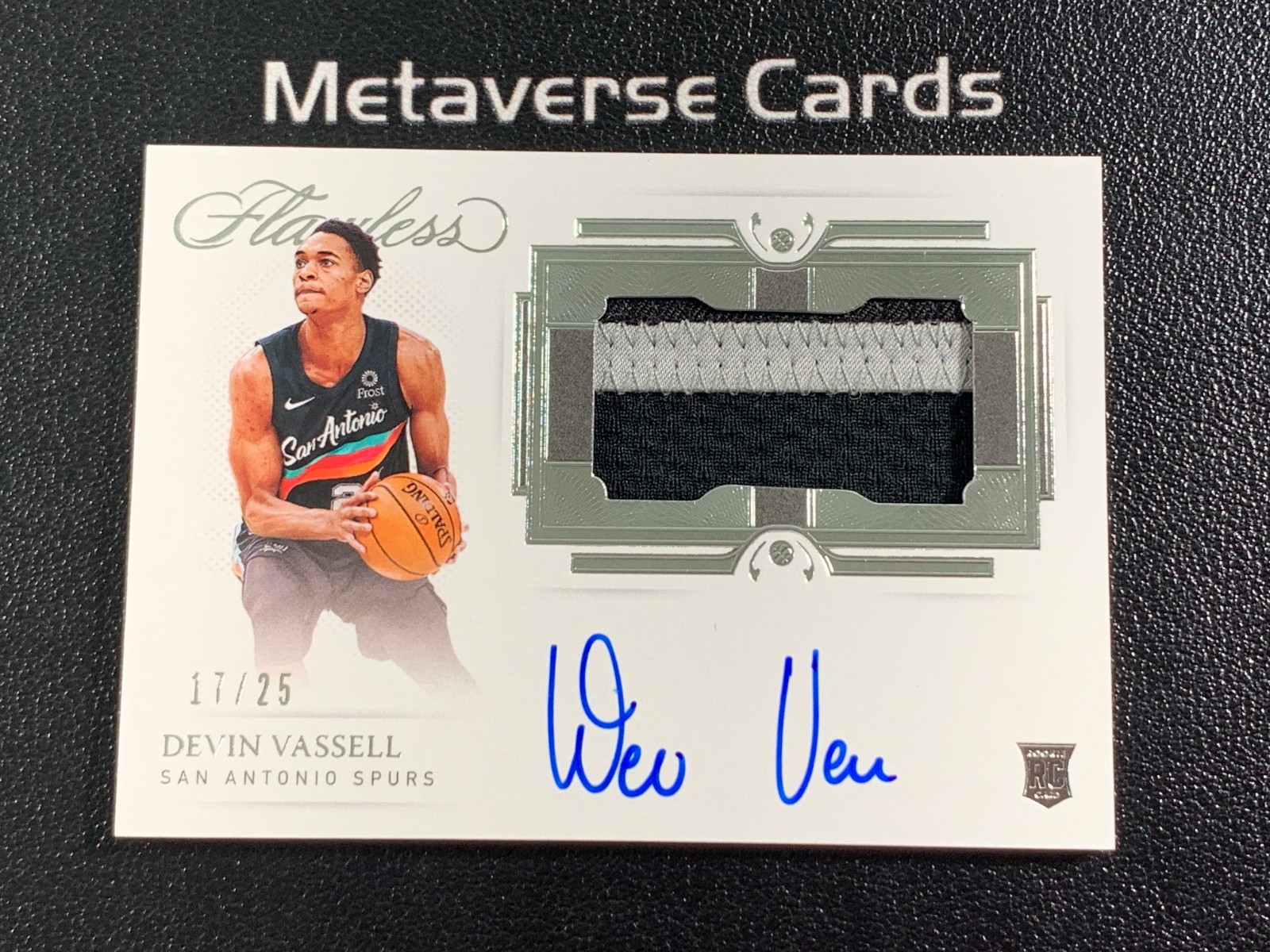 2020-21 Panini Flawless Devin Vassell RC Rookie Horizontal Patch Auto RPA /25