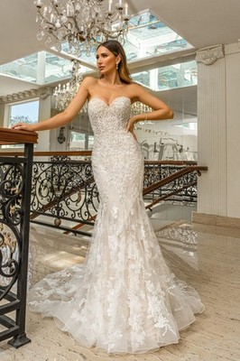 Kitty Chen Couture Zander K2319D Wedding Dress Ivory Size 14 Bridal Gown Mermaid
