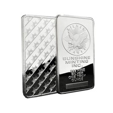 1 oz Sunshine Minting Silver Bar – .999 Fine Sealed Bullion – Troy Ounce 9.55 per troy oz