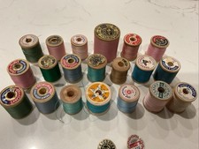 20 Vintage Wood Spools Thread Coats  Clarks, J  P Coats , Star