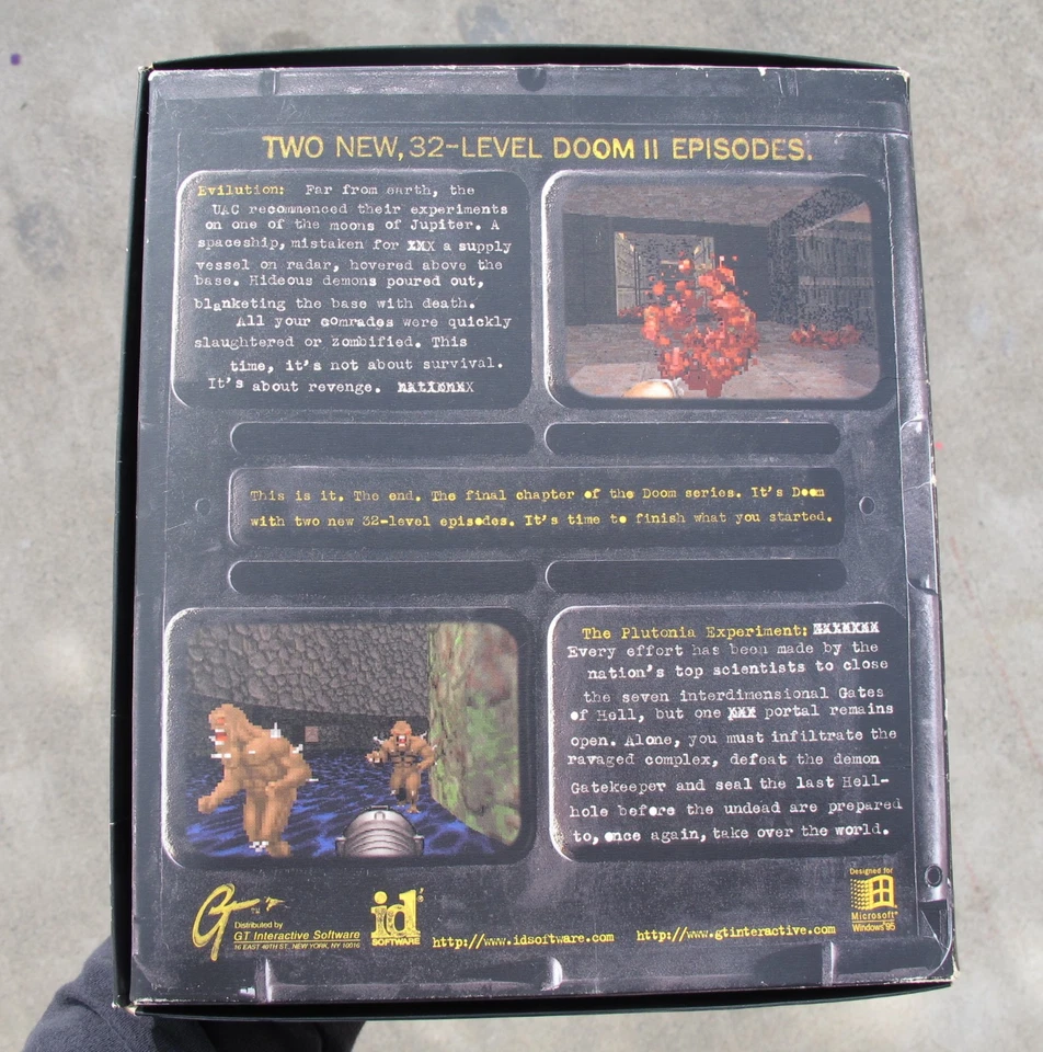 Microsoft Windows Big Box Final Doom (PC, 1994) Near Mint Disc - RARE iD Game - Image 2 of 4