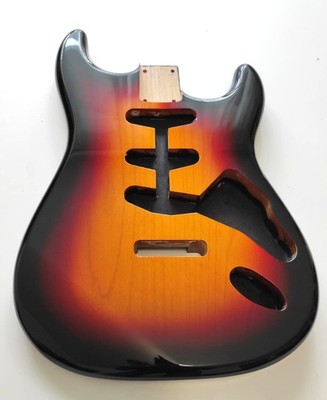 G-PARTS Stratocaster Korpus Sunburst 3-Tone, Aulne, SSS