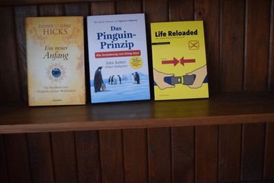 BUCHPAKET 3x  Ein neuer Anfang Hicks + Das Pinguin-Prinzip Kotter + Life Reloade
