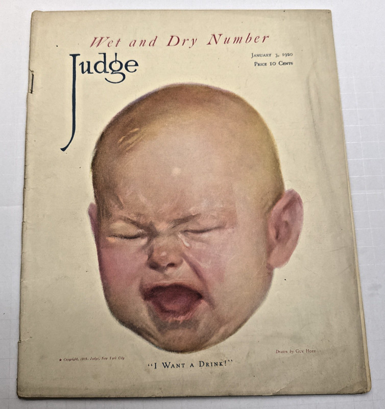 Antique Judge Magazine - January 1920, Wet and Dry Number