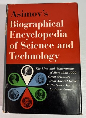 Vintage Isaac Asimov Biographical Encyclopedia Science Technology HC w/ Insert