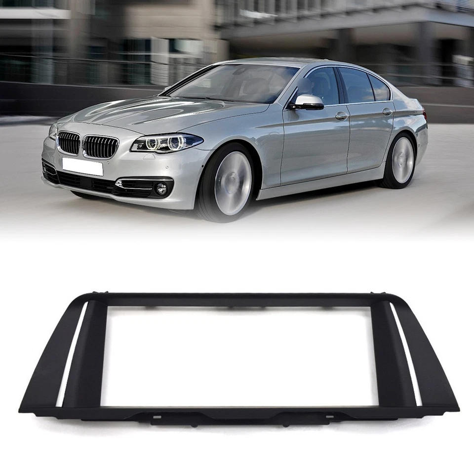 For Smooth Integration For BMW 5 Series F10 Multimedia Screen Frame Black - Image 3 of 4