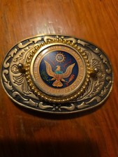 United States Of America Seal Belt Buckle Gold Eagle New