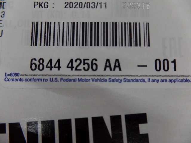 RAM 2500 3500 2002-20 5,9 6,7 diésel cigüeñal principal sello de aceite OEM# 68444256 Foto 3 de 4