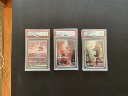 Pokemon Japanese 151 PSA 10 Charizard 201, Charmander 168,  Charmeleon 169 ALL 3