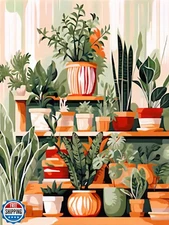 Arttoplus Paint by Numbers Kit for Adults Green Plant-Adult Paint by Number K