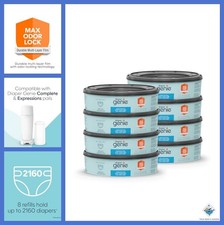 Diaper Disposal Bags 270 Count Pack of 8 Max Odor Lock for Baby Waste