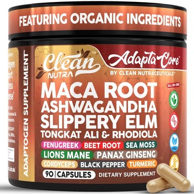 Clean Nutra Organic Maca Root Capsules for Women + 90 Count (Pack of 1) 