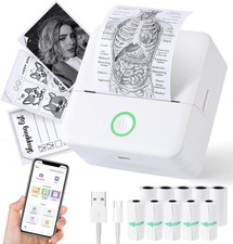 Print Pods Mini Printer Sticker Printer W/ 10 Rolls Thermal Printing Paper