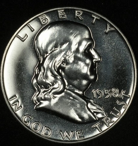 1958 FRANKLIN HALF DOLLAR FLASHY PROOF