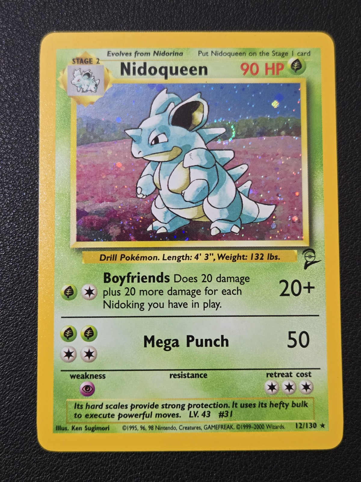 Nidoqueen 12/130 Base Set 2 Pokemon Holo Rare NM