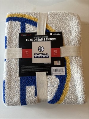 Luxe Dreams Throw SEC Collective Football 50 x 60 Super Cozy Blanket Logo Plush