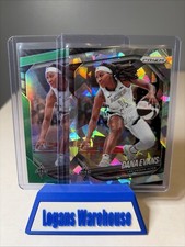 Dana Evans Lot - Cracked Ice & Green Prizm #33 Las Vegas Aces