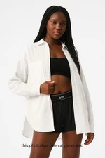 Alo Dreamscape Button Down Long Sleeve White Size S