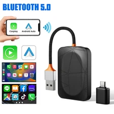 2 in 1 Mini Wireless Apple CarPlay/Android Auto Adapter Dongle USB Plug&Play US