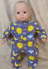Doll Clothes Bitty Baby Twin Made2Fit American 15" Footed Pajamas Sun Moon 2pcs — photo 2