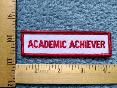 1 RARE ACADEMIC ACHIEVER MARTIAL ARTS KARATE JUDO KUNG FU IRON ON PATCH