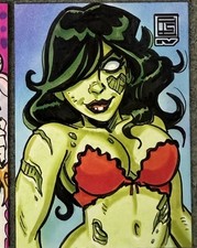 Zombie Tramp Carta Schizzo Personale Tim Shinn Arte Originale